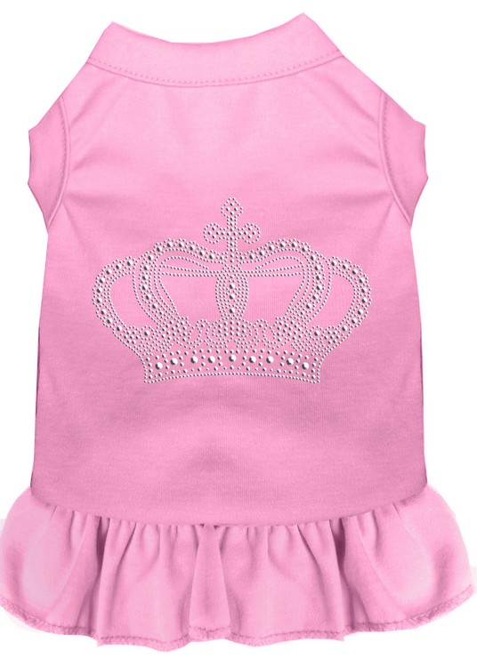 Rhinestone Crown Dress Light Pink XS